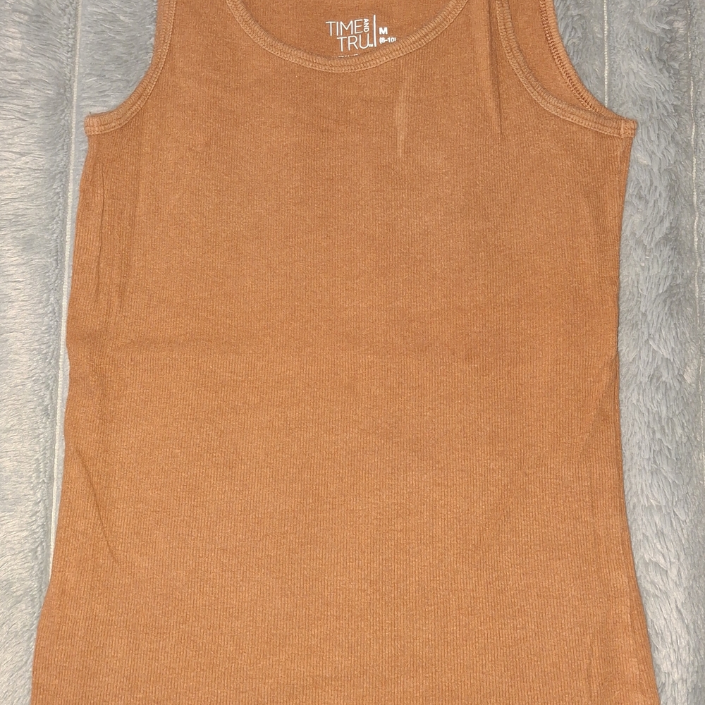 Time and Tru Women's Orange Tank Top
